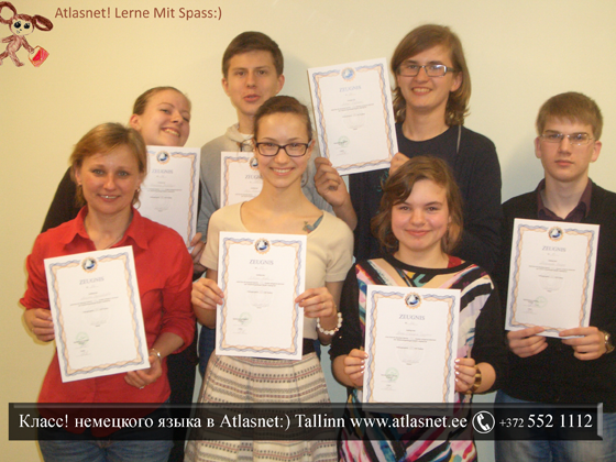 Школьники изучавшие немецкий в Atlasnet. Tallinn