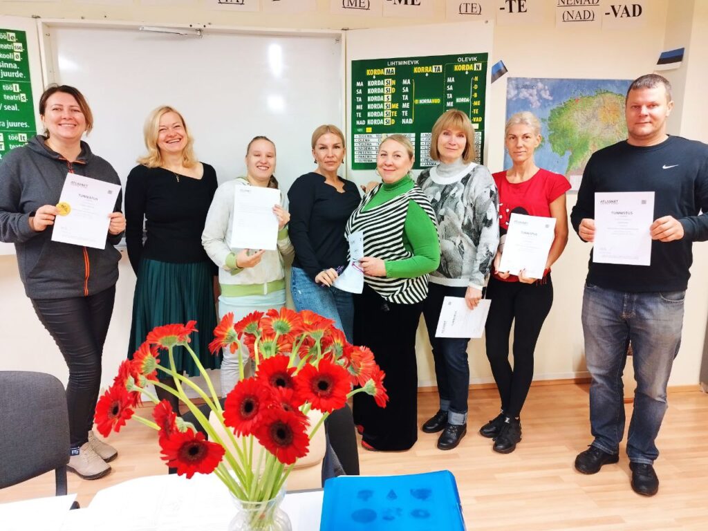 Эстонский язык выпускной курса A2 в Таллинне, в школе Atlasnet